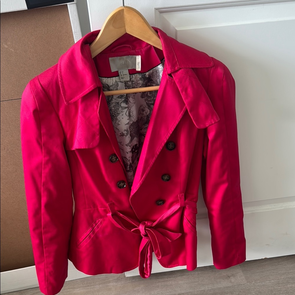 H&M Pink Blazer Tailored Suit Jacket